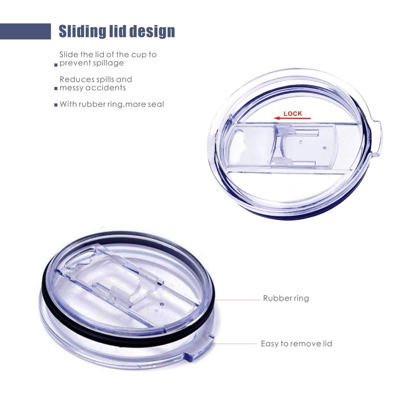 30 oz Tumbler Lids Compatible/Replacement for 2 Pack Spill Proof