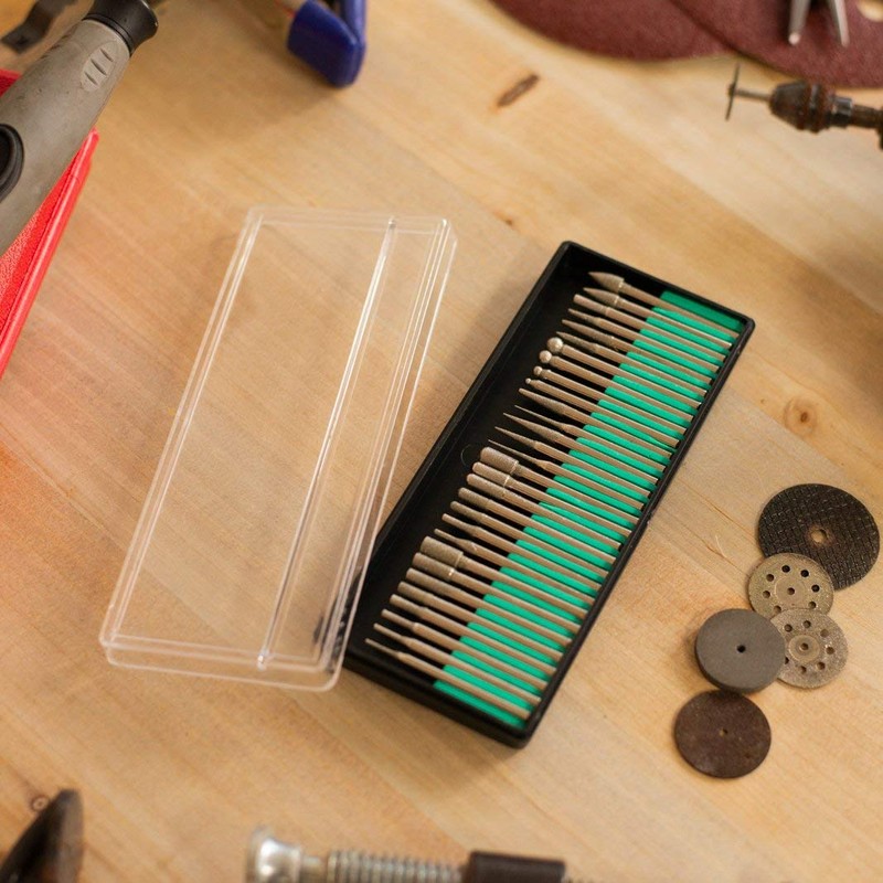 ToolTreaux Diamond Coated Cutting Burrs Set Assorted Rotary Tools 30pc