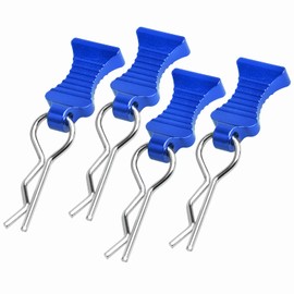 Universal RC Body Clips Car Clips with Pull Tabs for R Clips for All 1/10 1/12 Scale Redcat HPI Himoto HSP Exceed RC Car Parts Truck Buggy Shell Replacement (Black)