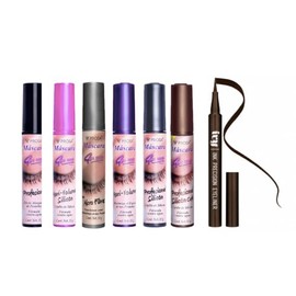 Kit Rímel Prosa Original 6 Máscaras para Pestañas  Delineador IVY INK Café  5 Negro  1 Café  Profesional, Maxi Volumen, Maxi Volumen Silicón,...      