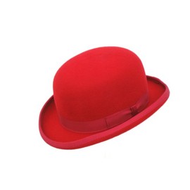 DH Wool Bowler Hat Hard Top Round Felt Hat With Satin Lining
