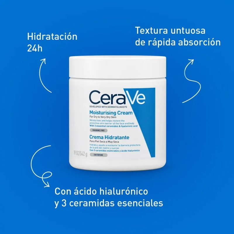 Crema Hidratante Cerave Piel Seca A Muy Seca 542g Skin
