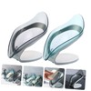 NOLITOY Leaf Soap Holder 2pcs Set Self-Draining Soap Dish for
