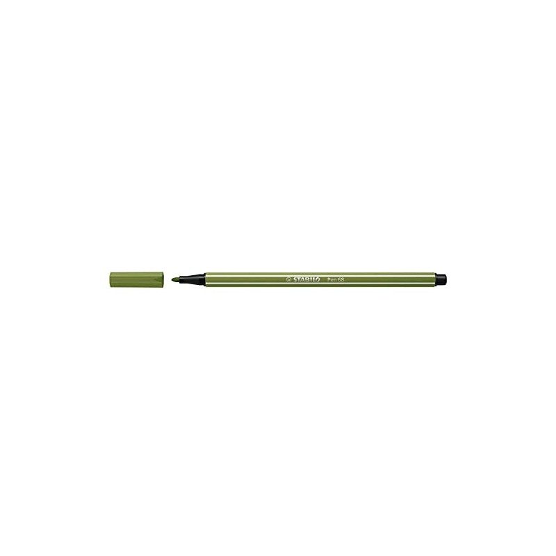 STABILO Pen 68 Set of 3 Felt-Tip Pens Moss Green