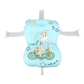 Soft Baby Bath Support Cushion Pad Cute Cartoon Pattern Breathable Newborn Bathtub Floating Pillow Mat Blue