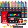 Amamao Acrylic Paint Markers, Soft Brush Tip Pens and Markers,