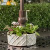 Alfresco Home 38-8448 Trellis, Cream Umbrella Planter, Crema