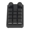 Mini Gaming Keypad 12 Keys 2 Knobs Blue Switch Black