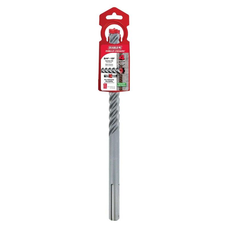 Diablo Rebar Demon SDS-Max 4-Cutter Full Carbide Head Hammer Drill