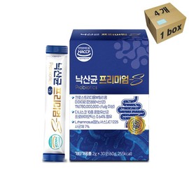 낙산균 프리미엄S 2g 1box (30포 x4개) Naksankyun Premium S 2g 1box (30 packets x 4)