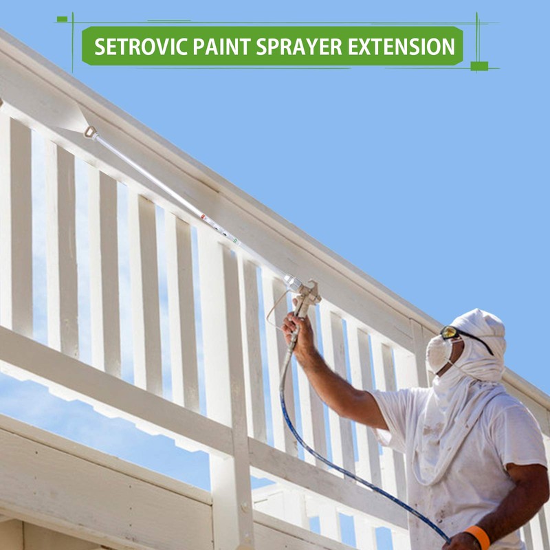 SETROVIC Airless Paint Sprayer Spray Gun Tip Extension Pole Rod