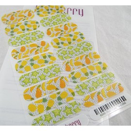 Jamberry Fruit Stand Twist 0916 63A9 Nail Wrap Full Sheet
