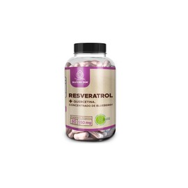 Raíces Zen | Trans-Resveratrol | 550 mg por Porción con Quercetina y Concentrado de Blueberry | 100% Vegano | 60 Cápsulas