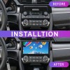 Podofo Apple Carplay For Honda Civic 2016-2020 Android 13 Car
