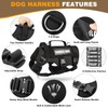WINSEE Tactical Dog Harness with Dog Leash, Service Working MOLLE