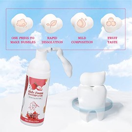 Pasta Espuma para Niños con bajo Contenido de Fluoruro, Cepillo de Dientes en Forma de U