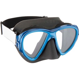 Cressi Fiji Unisex Adult Snorkel Mask, Black/Blue, One Size