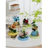Sacblirr Dragonfly Miniature Cute Insects with Mini Flower Building Toy