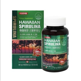 Hawaiian Spirulina [1+1]Hawaiian Spirulina 580mg x 180 tablets x 2 bottles, 6 month supply, antioxidant health functional food / [1+1]하와이안 스피루리나 580mg x 180정 x 2병 6개월분 항산화 건강기능식품
