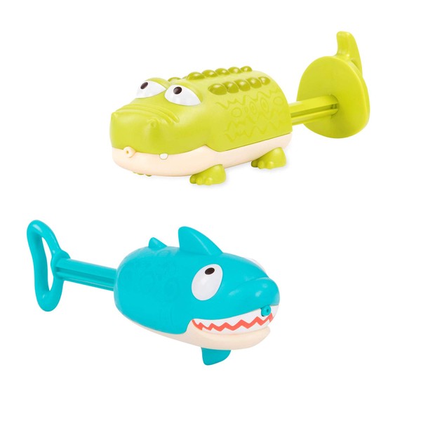 B toys by Battat – Splishin’ Splash Animal Water Squirts Duo Pack – Summer and Water Toys for Kids 18 m+ (2-Pcs)