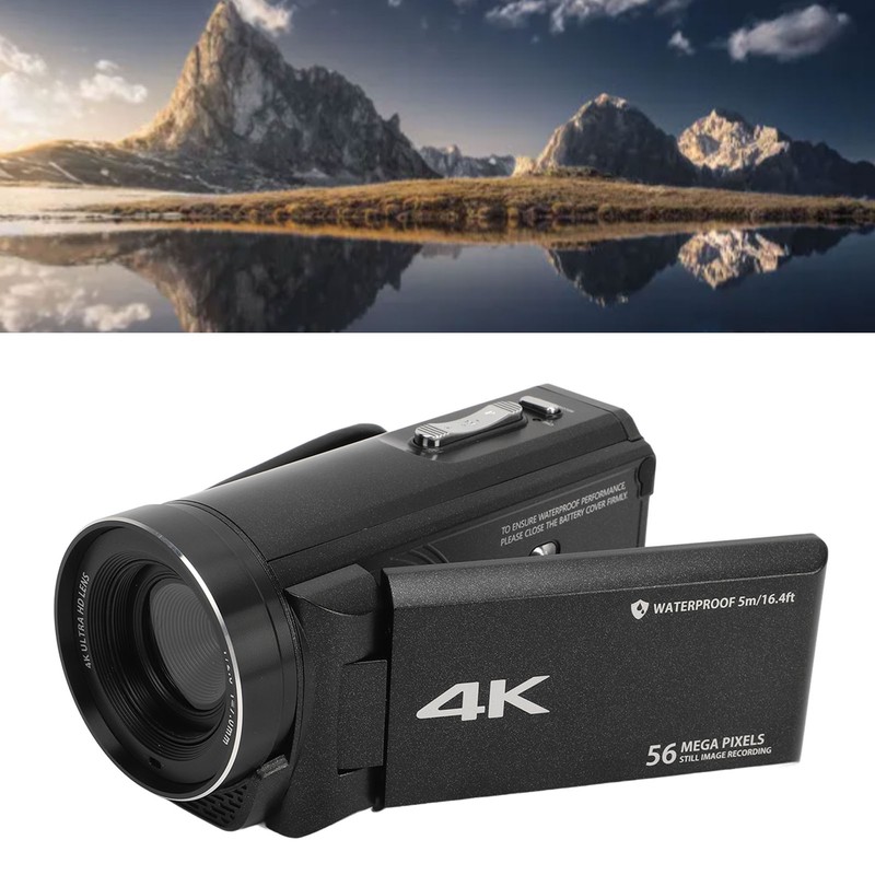 4K Video Camera Camcorder Intelligent Anti Shaking 56MP Vlogging Camera