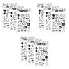 Petit Fancy Petit Tattoo TS055, Black Doodling, 9 pieces / 쁘띠팬시 쁘띠타투 TS055, 블랙두들링, 9개입