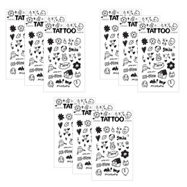 Petit Fancy Petit Tattoo TS055, Black Doodling, 9 pieces / 쁘띠팬시 쁘띠타투 TS055, 블랙두들링, 9개입