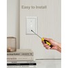 ZILLSEA 4-Pack Single Toggle Wall Plate, Metal Light Switch Cover,