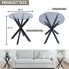 Modern Glass End Table, Small Round Side Table for Couch,
