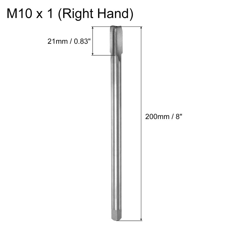 sourcing map Metric Thread Tap M10 x 1 H2 200mm