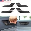 Unbranded Carbon fiber ABS Inner Door Open Handle Cover Trim
