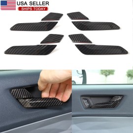 Unbranded Carbon fiber ABS Inner Door Open Handle Cover Trim For Ford Maverick 2022-2024