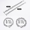 Yooping Men's Bracelet, Accessories, Stainless Steel, Mantel, Chain, Silver Stainless