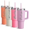 Custom 40 Oz Tumbler with Handle, Engraved Name Mug for
