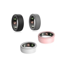(4 Pack) Case for OURA Ring 4,Fit S size(6/7/8/9) - Lightweight & Skin-friendly, Black & Gray & White & Pink