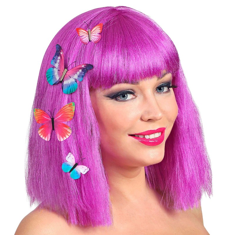 Widmann 09830 Hair Clip Butterfly 4 Pieces Princess Fairy Costume