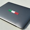 Xalvoria 4 Pack Italian Flag 3D Epoxy Car Stickers