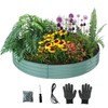 Galvanized Metal Planter Round Raised Garden Bed Kit for Gardening