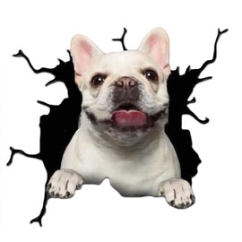 Decal Car Decal Dog Sticker Car Window Sticker Waterproof Dog Eye Catcher Easy Handle French Bulldog