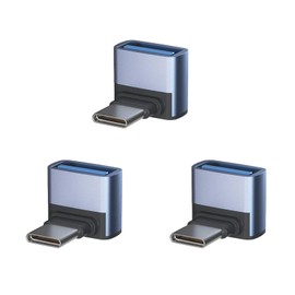 USB-C & USB 3.1 Adapter Right Angle Suptopwxm 3 Pack (Type C to USB A 3.1 Female) Up to 10Gbps Compatible with Type C Smartphones, Tablets, Game Consoles