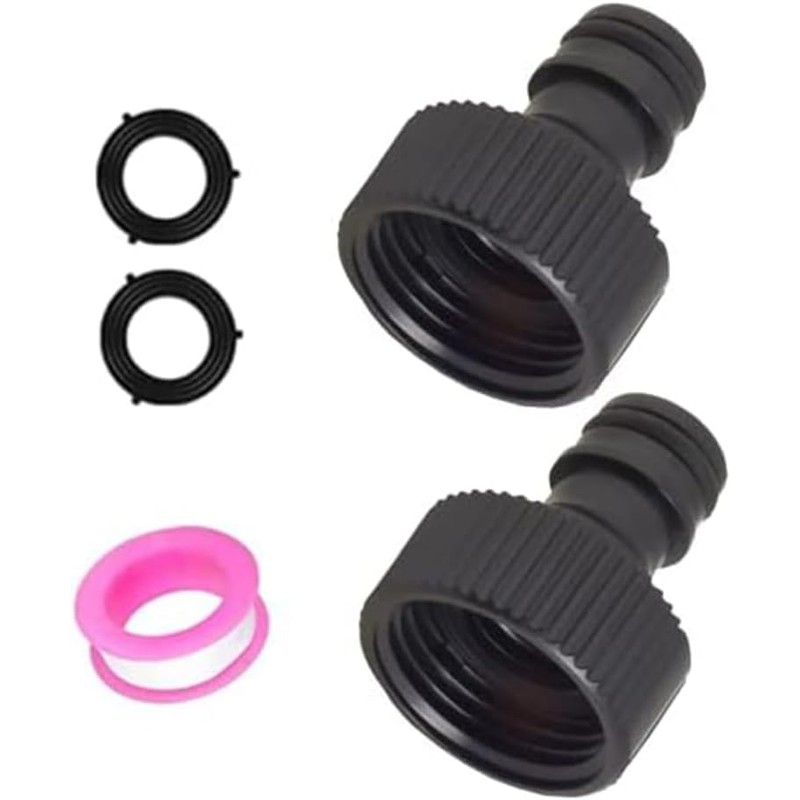 3/4 Inch Garden Hose Quick Connector Kit 2-Piece Plastic