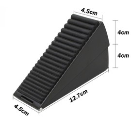 2-Pack Heavy Duty Door Stopper, Adjustable Tall Door Stop Wedge, Stainless Steel Rubber Door Stoppers for Floor and Bottom of Door, Keeps Door Open Indoors Outdoors, Non-Slip Rubber Door Stop (Silver)