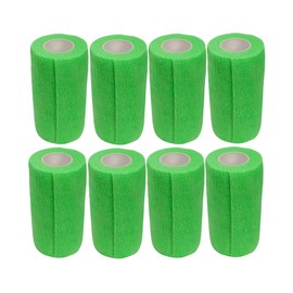 4" Cohesive Flexible Bandage Wrap – 8 Pack | Self-Adherent Vet Tape for Animal Use | Breathable, Easy Tear, No Clips Required | Ideal for Horses, Dogs, Livestock, Pets (Florescent Green)