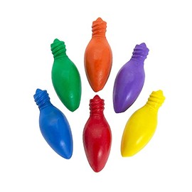 Fun Express Christmas Lightbulb-Shaped Crayons - Basic Supplies - 24 Pieces