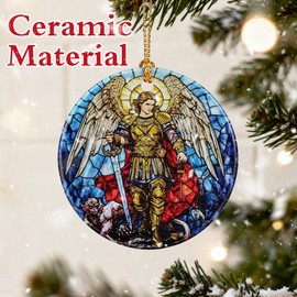 Christian Gifts: Archangel Michael Ornament | Christmas Ornaments (Christmas Tree Decorations), Holiday Ornaments, Spiritual Protection Decor, Religious Gift, Faithful Gift & Xmas Gifts