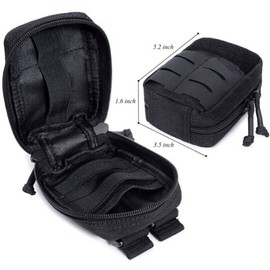 Military Tactical Molle Pouch Waist Pack Outdoor Hiking EDC Bag +Nylon Carabiner