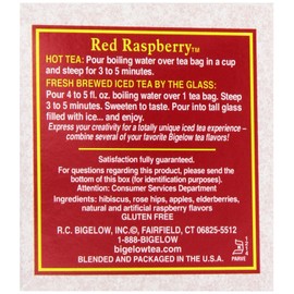 Bigelow Tea Red Raspberry Tea, 20 ct