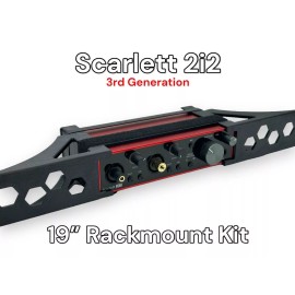 Iron Prints Rack Mount Kit for Scarlett 2i2 3rd Gen 1.5U 19” Studio Rack 4 Variations - Full Solid