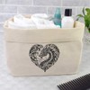 Large 'Heart-Shaped Dragon' Canvas Organiser/Storage Bag (OR00032800)