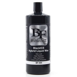 BLACKFIRE BlackICE Hybrid Liquid Wax | High-Gloss Carnauba-Polymer Blend for Dark Paints | Deep Shine and Durable Protection | Easy On, Easy Off Formula | BF-505 | 32oz